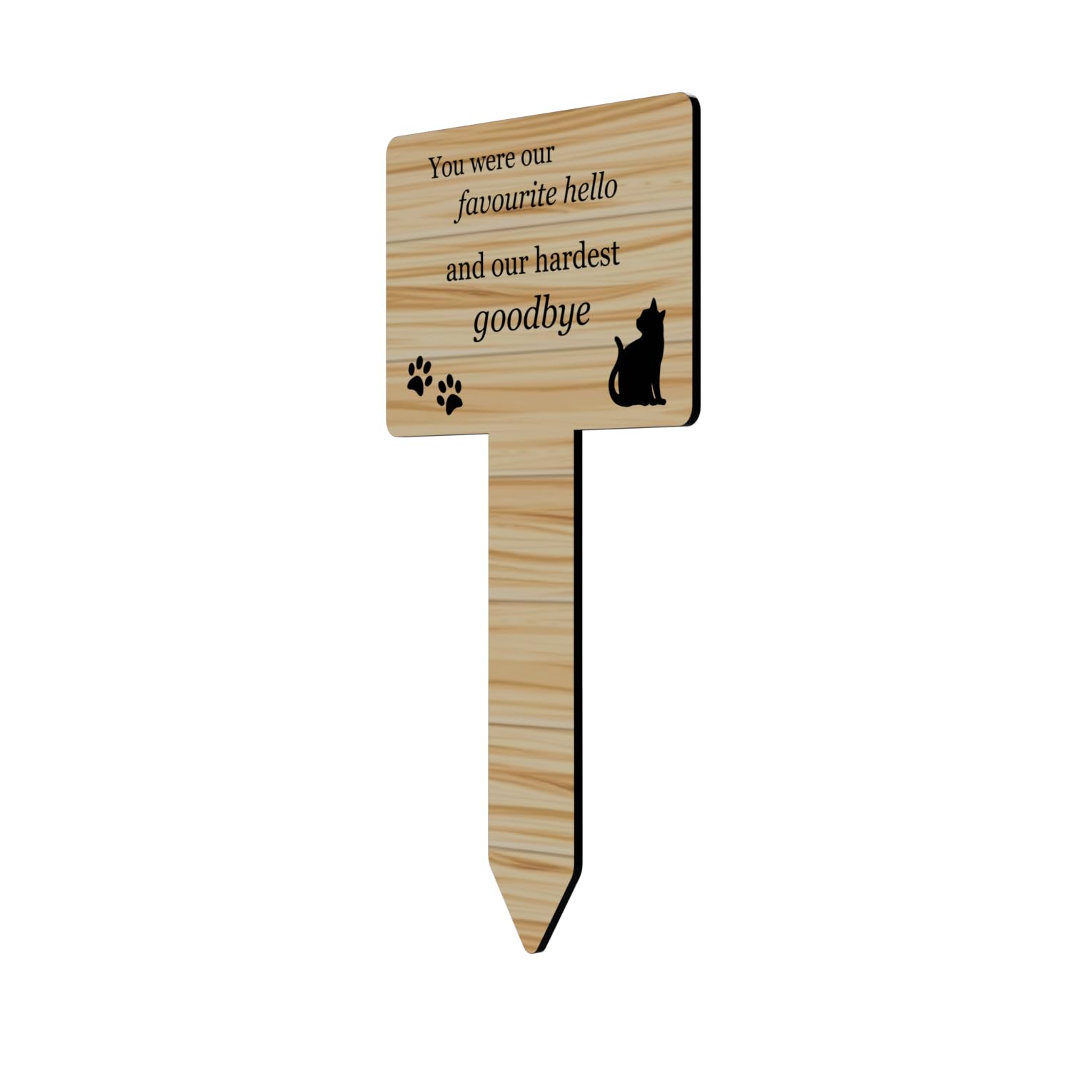 Cat Memorial Remembrance Plaque with Ground Stake - Image 3