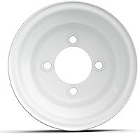 Vista 2 de GTW - Rueda de acero blanco para carrito de golf 8x7 Centrada Patrón de pernos de 0.157 x 4.000 in