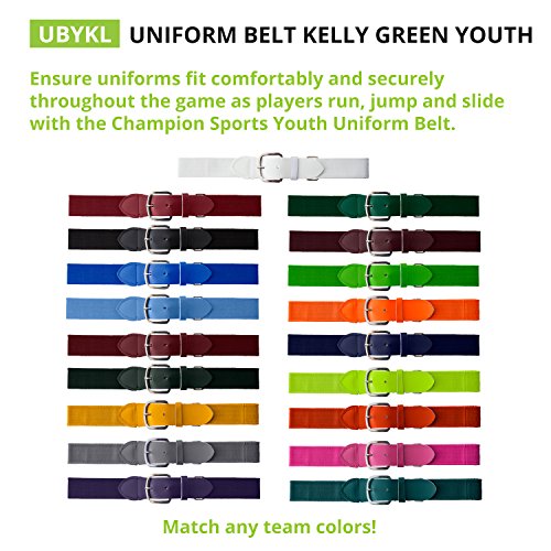 Image of Champion Sports Baseball & Softball Belt - Stretch Fit Uniform Belt for Youth & Adult Players, Multiple Colors
