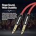 ANNNWZZD TRS Cable, 1/4 Guitar Cable 6.35mm Stereo Jack Nylon Braided Instrument Cable for Electric Guitar, Bass, Amp, Keyboard 3ft/1m