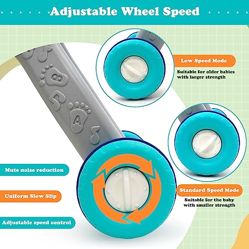 Baby Walker with Wheels 3in1 Kids Sit-to-Stand Baby Push Walker with Wheels Activity Table with Weight Design Entertainment Sounds Music Multifunctional Educational Learning Push Toy for Boys Girls - Image 6