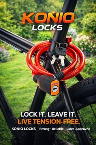 Image of Heavy Duty Cable Lock Anti-Theft Safety Lock with 2 Keys for Helmet, Cycle, Luggage & Bicycle (Pack-1)(Red).