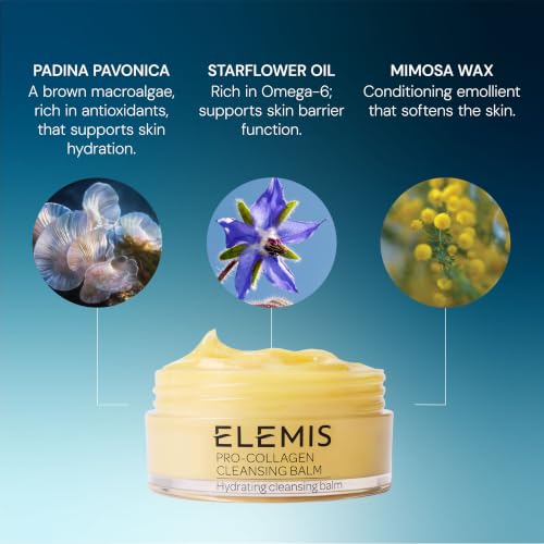 Image of ELEMIS Pro-Collagen Cleansing Balm Makeup Remover, Hydrating Facial Cleanser, Oil Cleanser, Oil Makeup Remover, Deep Cleanse