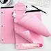 HAUTOCO 2 Pack 8.5 x 11 Legal Pads Pink Wide Ruled Notepads Perforated Writing Pads, 30 Sheets Per Notepad, 3-Hole Punched Paper, Writing Note Pads for School, Home, Office, Business