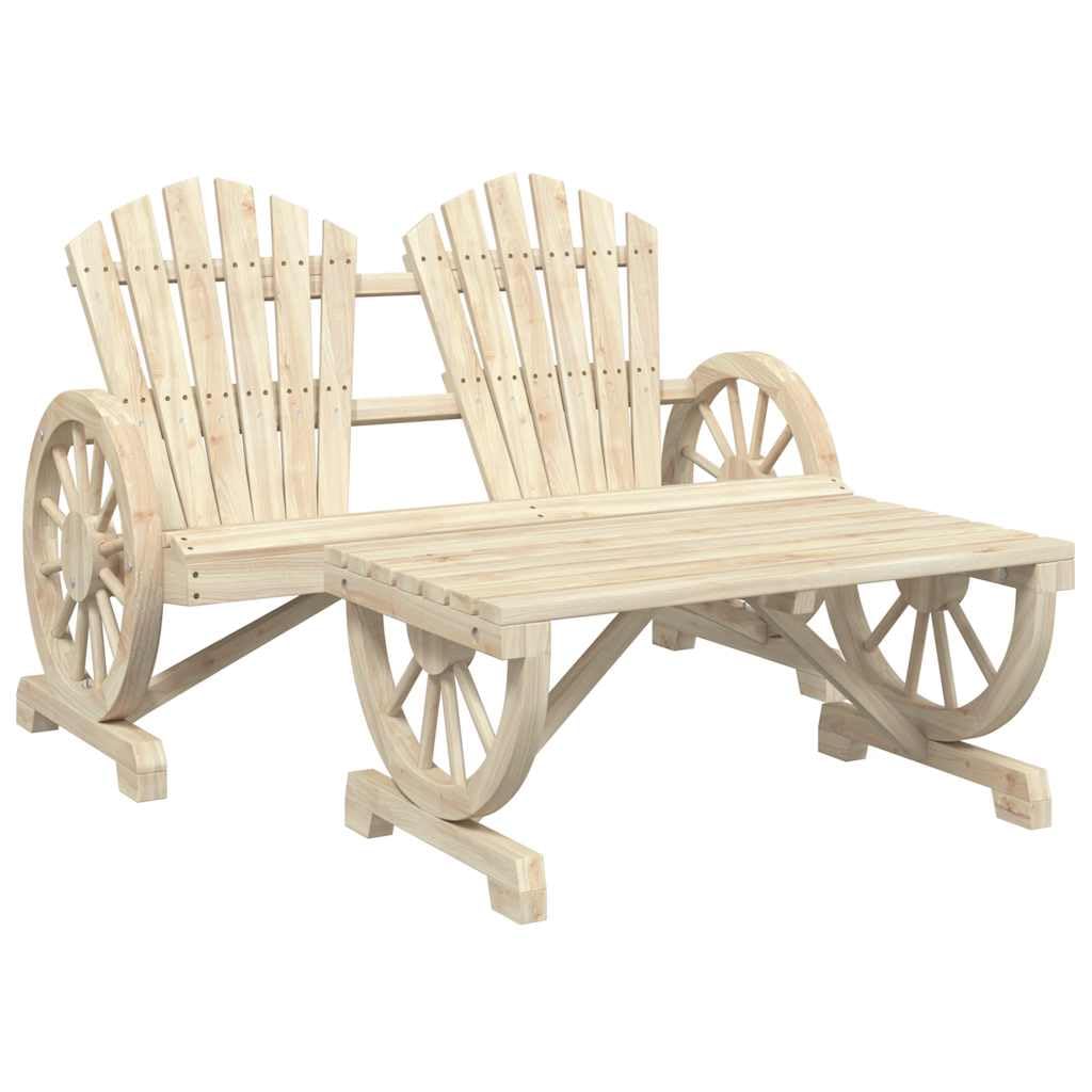 lite drewno jodłowe zestaw Adirondack do ogrodu brąz