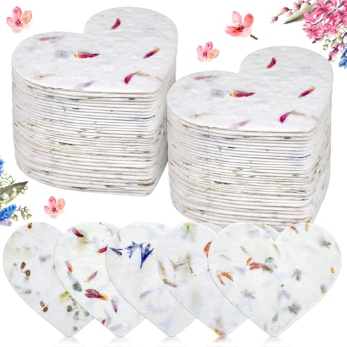 10 Best Plantable Seed Paper That Sprout Joy and Creativity 5 50 Pcs Handmade Plantable Wildflower Seed Paper Tags