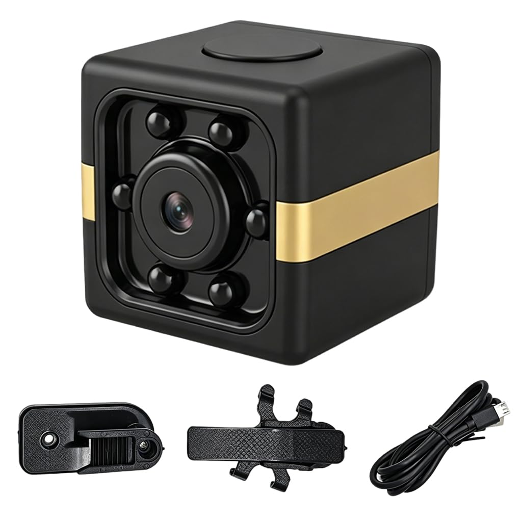 Mini Caméra Espion sans Fil 1080P, Micro Camera de Surveillance Spy Cam Discrète Invisible avec Détection de Mouvement et Vision Nocturne, Camera Cachée pour Maison, sans Internet Noir