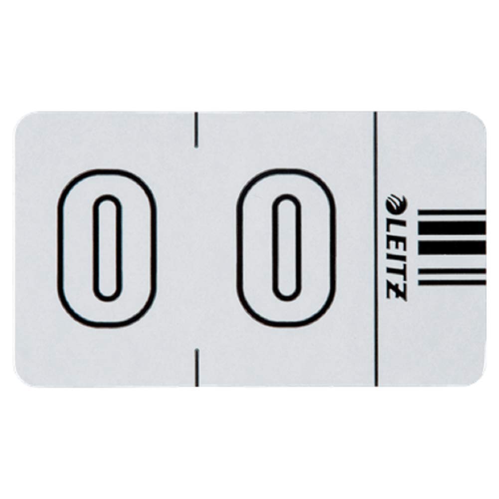 Leitz Orgacolor 66000000 Number Sign 0 White 100 Pieces