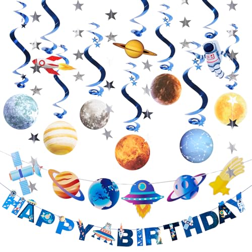 Bannière de fête spatiale Obbolo kit déco anniversaire pour transformer une chambre
