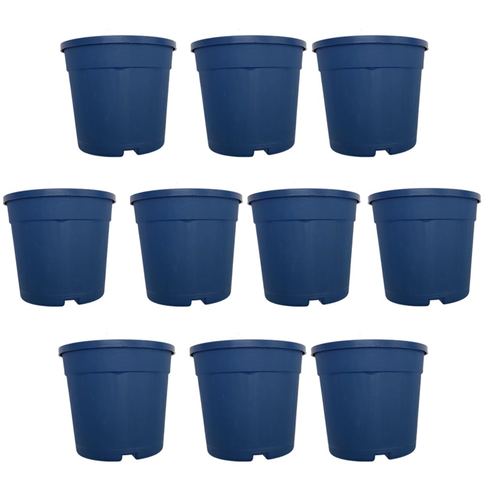Circle Flower Pots Blue Flower Pot Plastic Pots for Home Garden