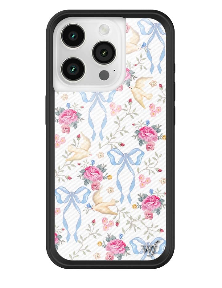 Image of Wildflower Cases - iPhone 16 Pro Compatible - Lovey Dovey | Impact-Certified 6.5 ft Drop Protection Case, Raised Protective Bumper, Cute Aesthetic Design, Women-Owned Small Business