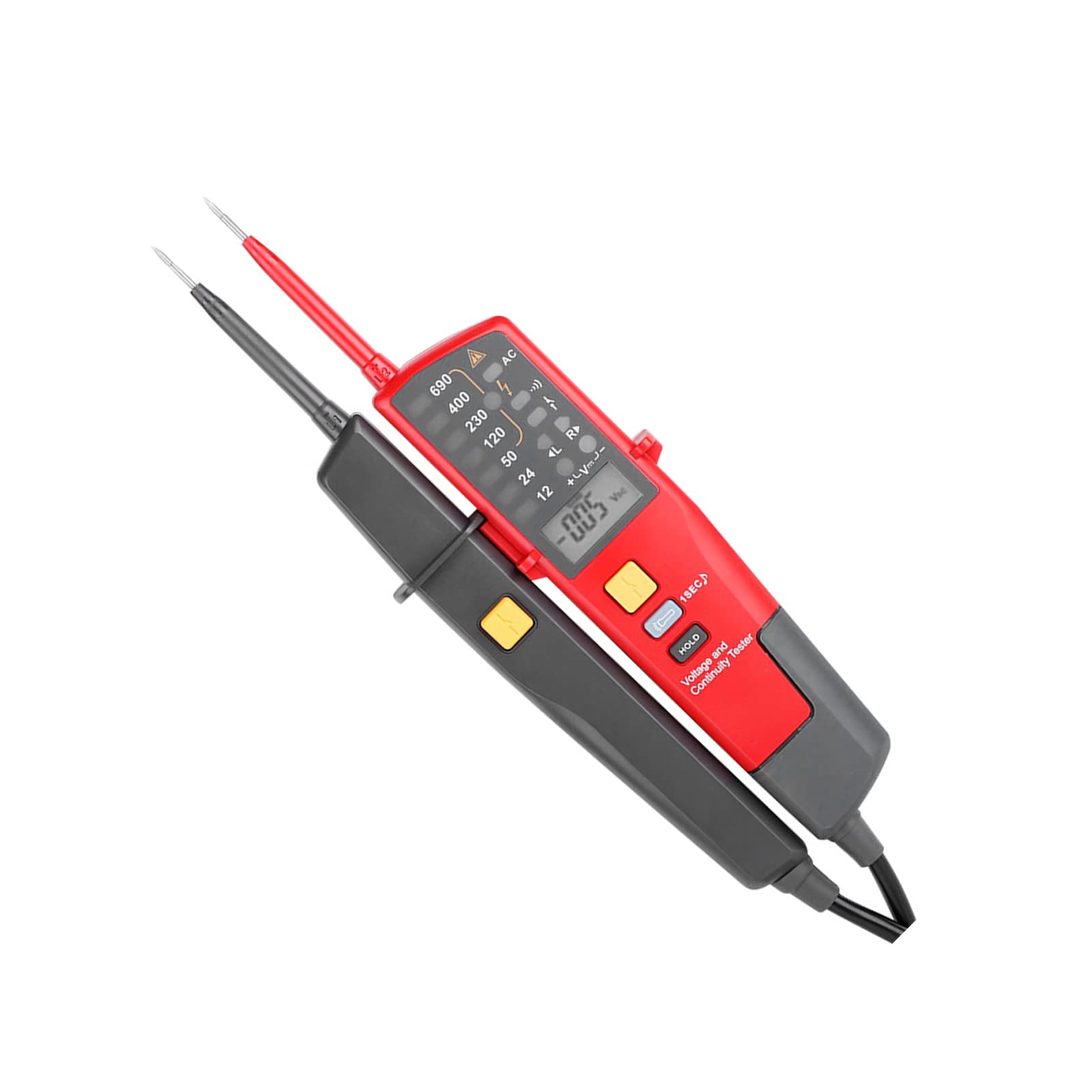 Fafeicy Tester Ciągłości Napięcia UT18C, Automatyczny Pomiar Zakresu, Tester RCD z Wyświetlaczem LCD, dla Elektryków, Zastosowanie AC DC do 690 V