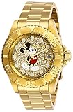 Invicta Women's Disney Limited Edition Quartz Watch with Stainless Steel Strap, Gold, 20 (Model: 27383)