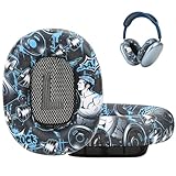 Earrock Ear Cushions Ear Pads for AirPods Max Headphones with Protein Leather, Memory Foam and Magnet for Gym, Sporty Graffiti Style, Cartoon Pattern