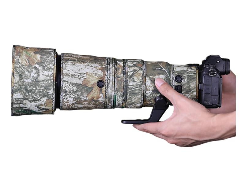 CHASING BIRDS Camouflage Waterproof Lens Coat for Nikon Z 600mm f/6.3 VR S Rainproof Lens Protective Cover (Yellow Tree Camouflage, with 2.0X TC)