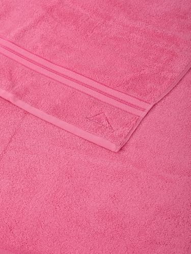 Image of Monte Carlo Essential 100% Cotton Bath Towel | 400 GSM Lightweight & Quick Dry | Soft Absorbent Large Towel 75x150 cm | Skin Friendly Daily Use Bathroom Towel for Men & Women (Jasper) | Sachet Pink