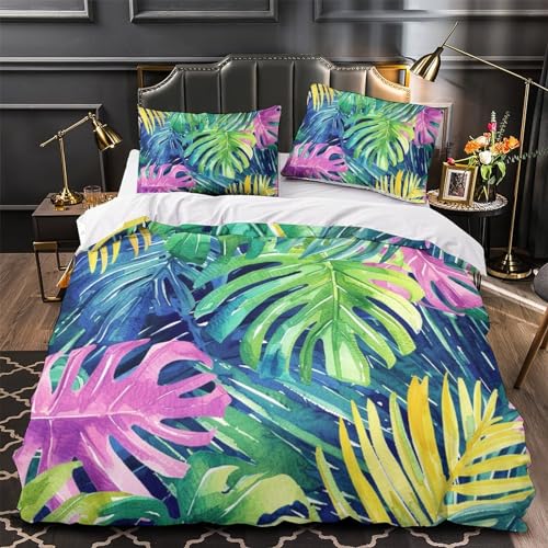Linge de lit haut de gamme microfibre douce imprimé palmier 3D