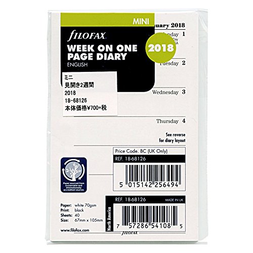 Filofax - Mini agenda settimanale 2018