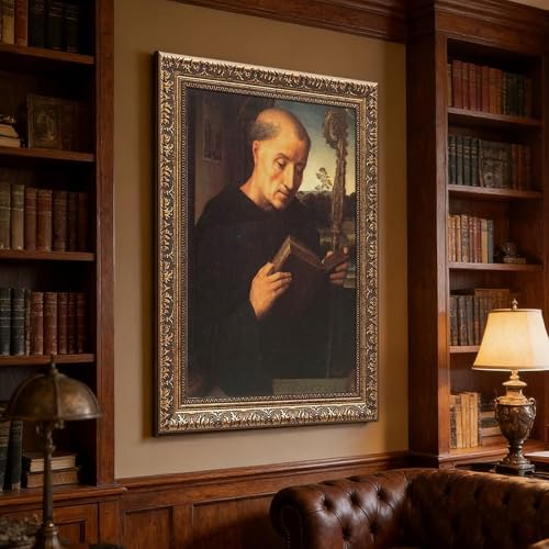 Cadre à suspendre Saint Benoît de Nursie Hans Memling pour mur vide - 3