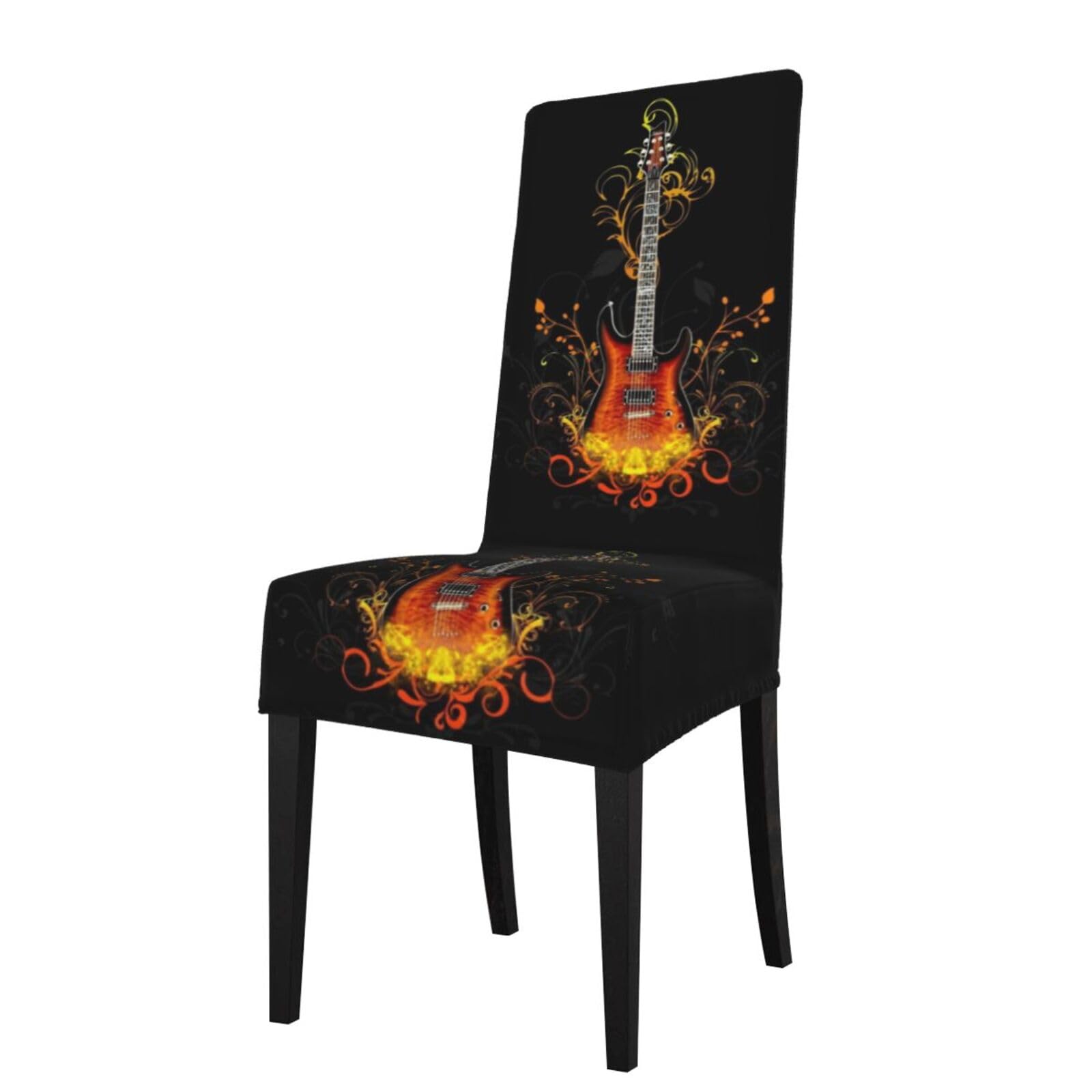 LKYMOH Magic Guitar, Chair Covers Stretch Chair Slipcovers for Dining Room, for Party Pet Protection Universal Fit Soft Polyester