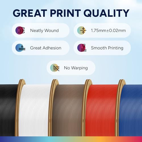 Image of OVERTURE ASA Filament 1.75mm, UV & Weather Resistant for Outdoor | High Impact Strength & Heat Resistance Up to 96C, 1kg (2.2lbs) Cardboard Spool, Fits Most FDM Printers (Yellow)