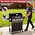 Byacgrill 4-Burner Propane Gas Grill, 40,000 BTU Output Stainless Steel BBQ Grill with 2 Side Tables, Built-in Thermometer, Wheels, Outdoor Cooking for Garden, Patio, Backyard