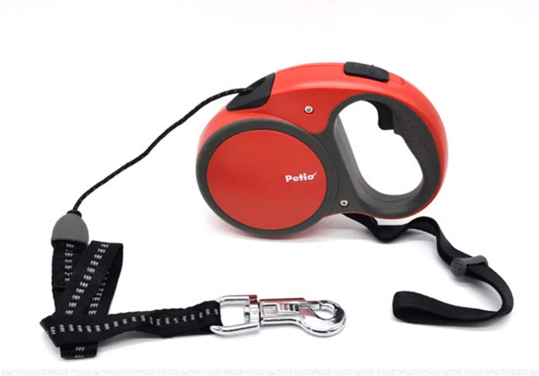 Chien Escamotable Extra-Robuste pour Petits et Moyens Chiens Système de Verrouillage de Frein Enchevêtrement a 360 °Laisse de 5 M pour Promener Son Chien