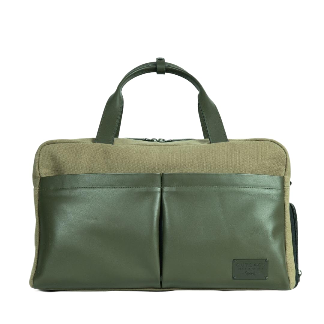 OUTBACK City Hybrid Bag | Roomy front compartment for keeping clothes. | Two full-sized compartments with zipper closure | Phone pocket inside |Section for 11” iPad | Section for laptop