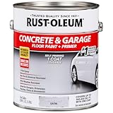 Rust-Oleum 225359 Concrete & Garage Floor Paint and Primer, Gallon, Satin Armor Gray