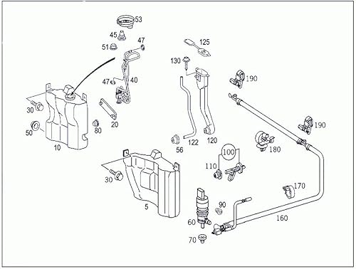 Miniatura 2 de Bomunik 2 unids izquierdaderecha limpiaparabrisas boquilla 2004-2010 para Benz W211 CL203 C219 E320 E350 número de repuesto # 2118601147