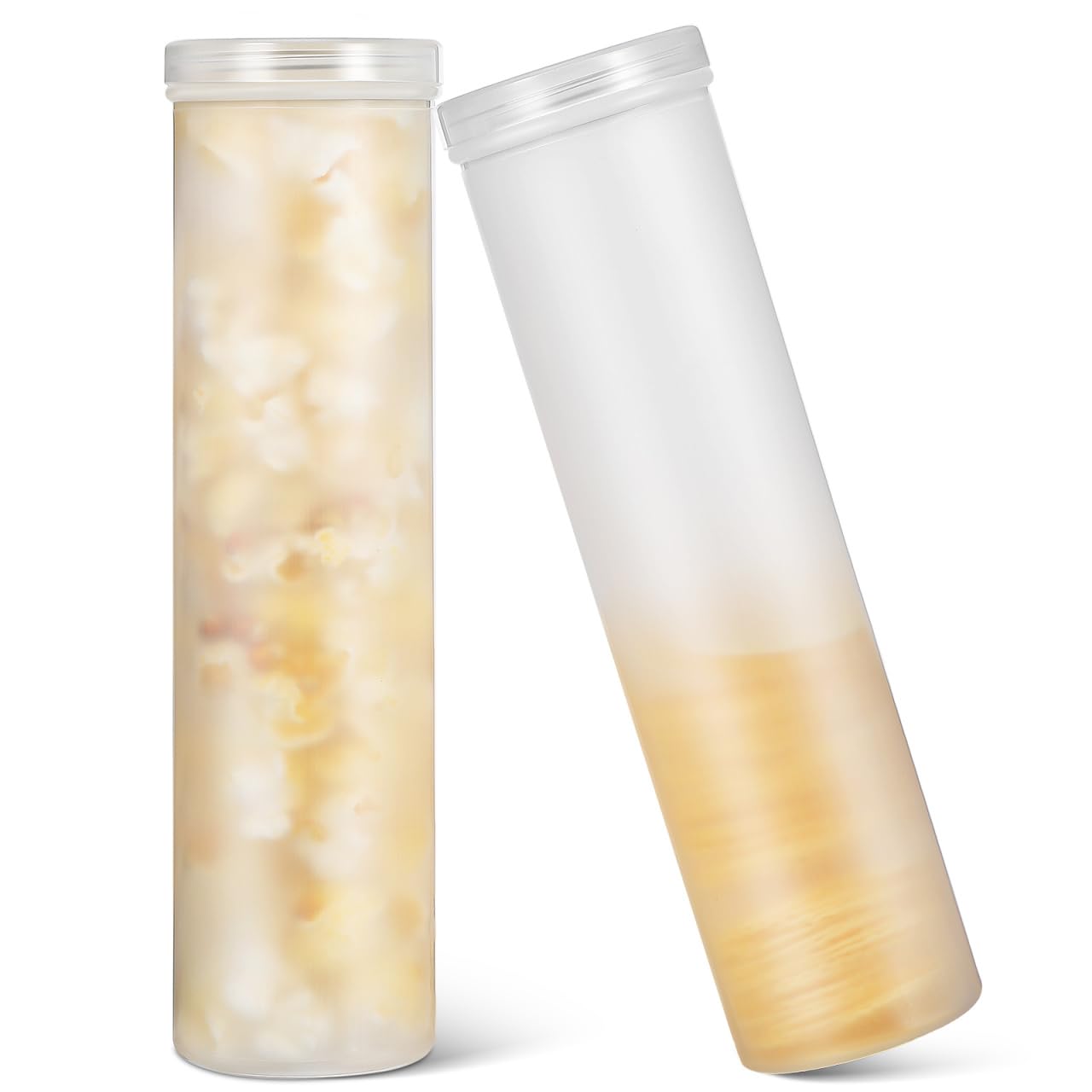 ULTECHNOVO 2Pc Airtight Biscuit Container, Clear Plastic Cookie Cylinder