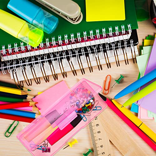 Clear Pencil Box,12 Pack Large Capacity Pencil Box, Office Supplies Storage Organizer Box, Brush Painting Pencils Storage Box Watercolor Pen Container Drawing Tools (Pink) 3 51T7wN+ME2L