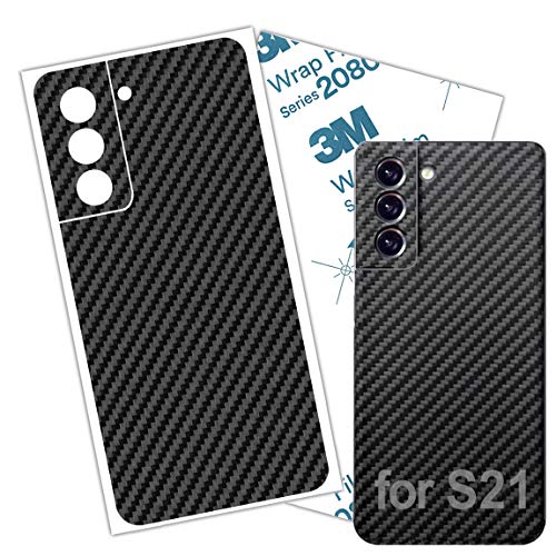 Galaxy S21 Skin Carbon Fiber 3M Film Samsung S21 Skin Wrap Protective Back Glass Thin 3D Elegant Skin (for Samsung S21)