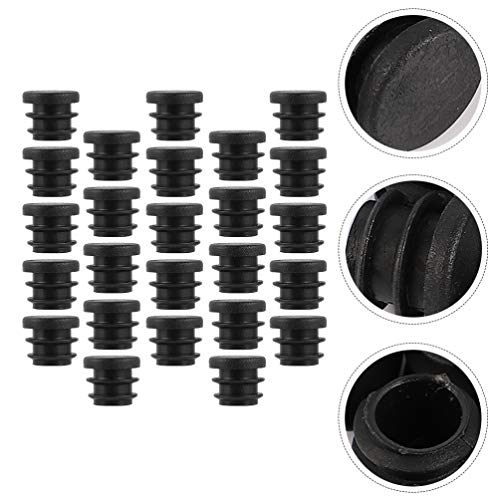 ULTECHNOVO 100Pcs Plugue Plástico Redondo de 20 Mm Tubo Tubo Tampa Final Cadeira Desliza Protetor pa