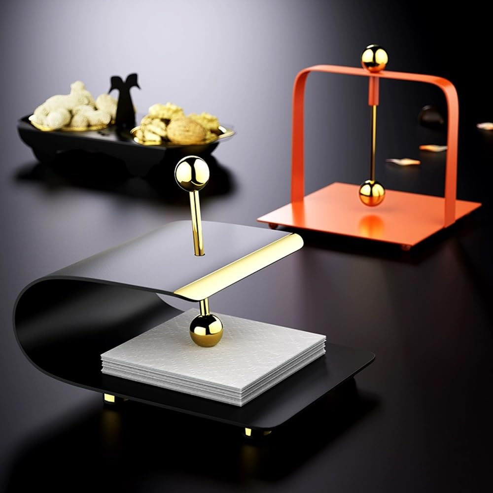 Servilleteros de Mesa, de Metal, for Cocina, Planos, de Acero Inoxidable, Decorativos for el hogar y el Hotel.(Rose Gold)
