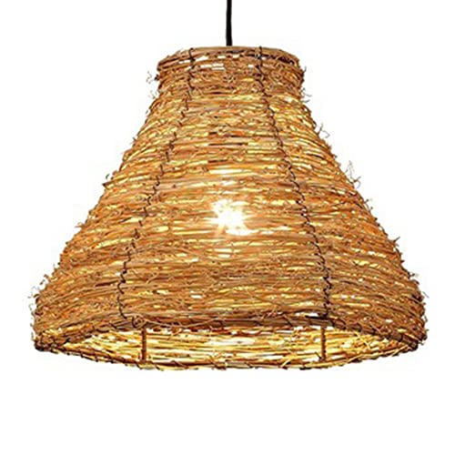 Luminaire suspendu en rotin pour créer une ambiance chaleureuse dans le salon