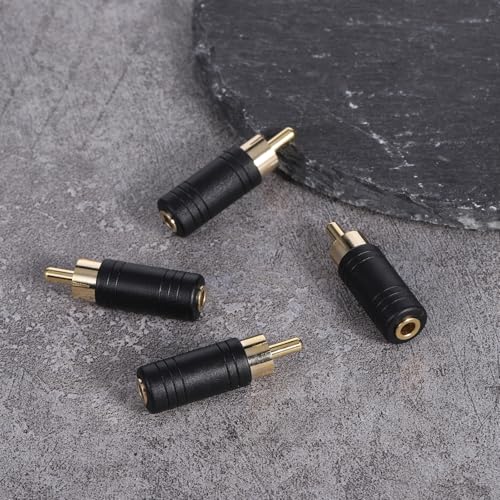 Adaptador 6.35mm a RCA macho, pack 4 unidades miniatura 5