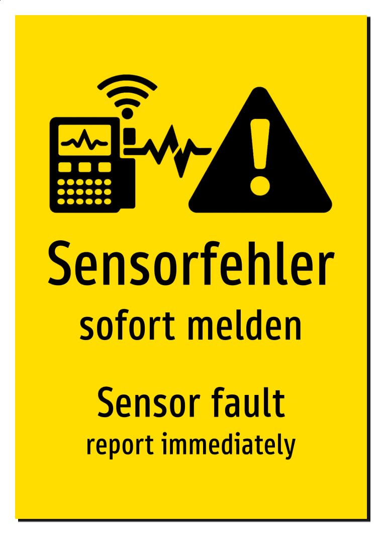 62189-DEEN-S-08 | Sensorfehler Schild - Sensor fault | Deutsch