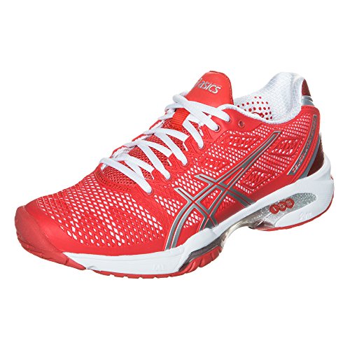  ASICS Gel-Solution Speed 2, Scarpe Da Tennis Donna, Rosso (Hibiscus/Silver/White 2393), 40 (6.5 UK)