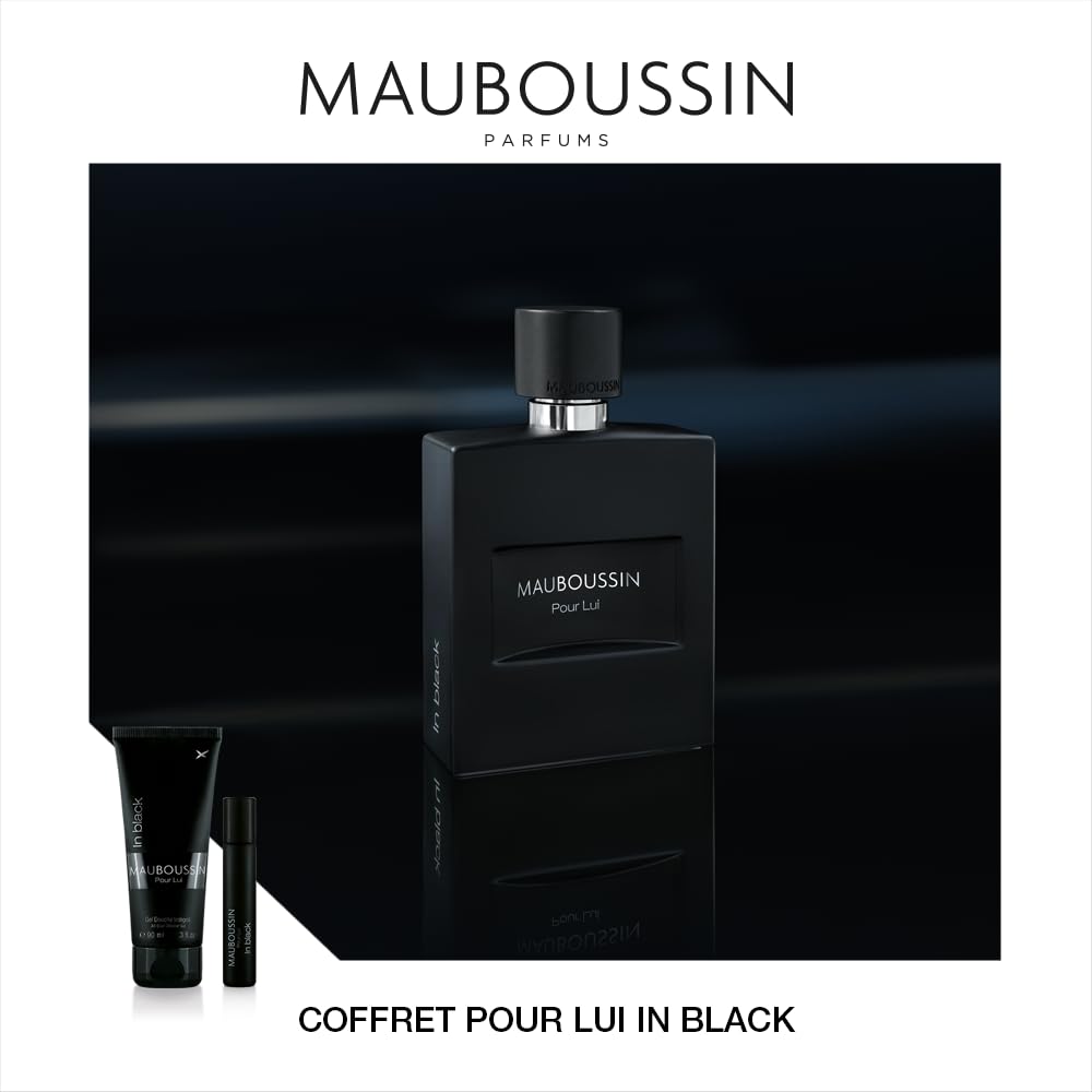 Mauboussin - Coffret Pour Lui In Black : Eau de Parfum 100ml, Gel Douche 90ml & Travel Spray 20ml