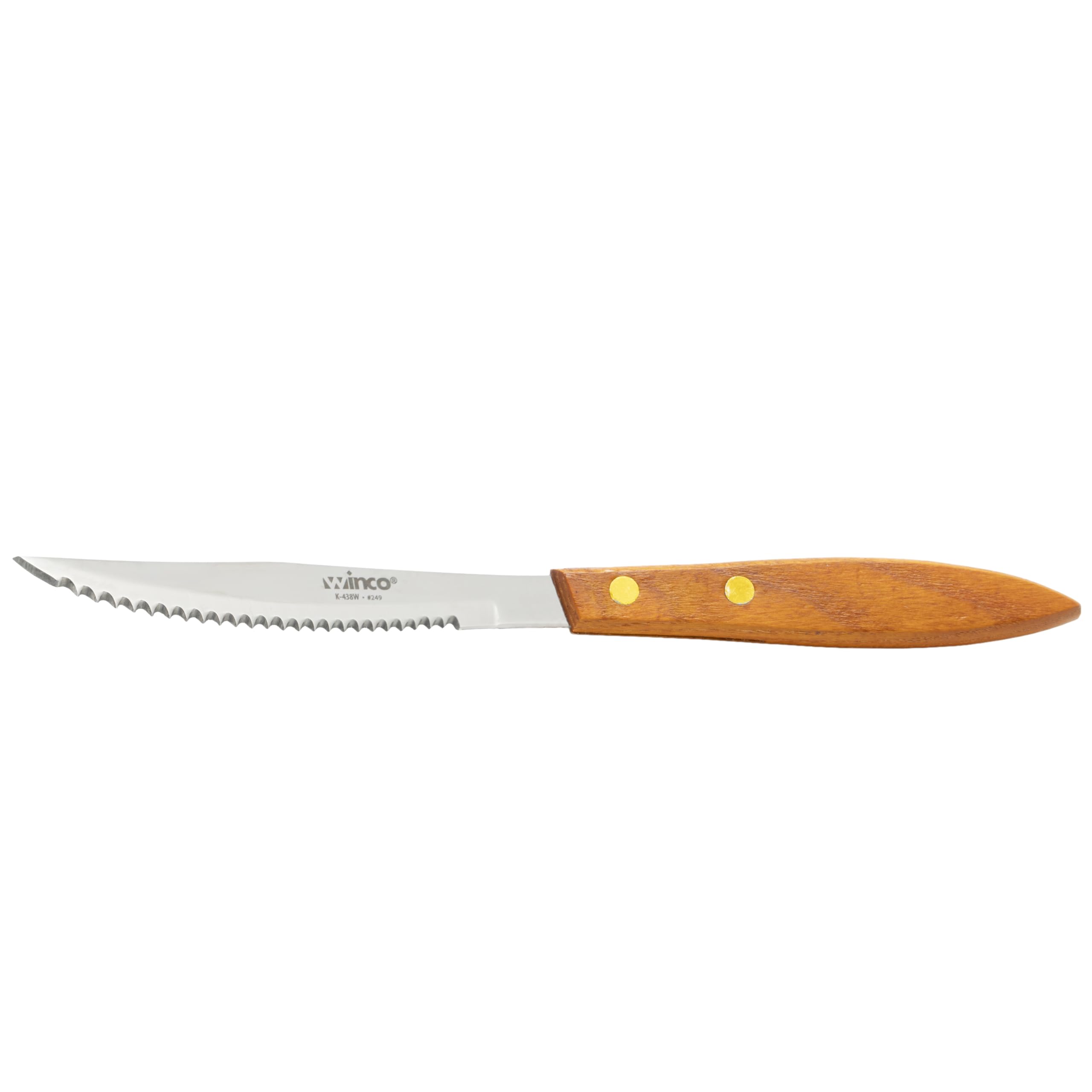Winco 1 / 4.75" / Pointed Wood Steak Knives