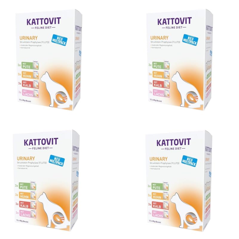 Calculs de struvite chez le chat : nourriture humide Kattovit Urinary pour soulager la miction