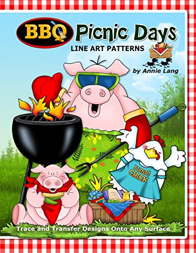 BBQ Picnic Days: Line Art Patttern Book