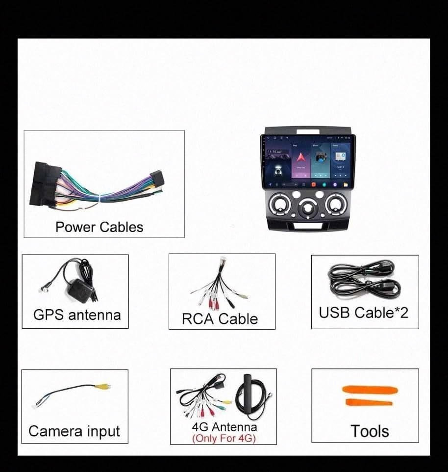 Radio 2 DIN para Mazda BT50 2006-2011 con pantalla GPS y 32G de memoria 5