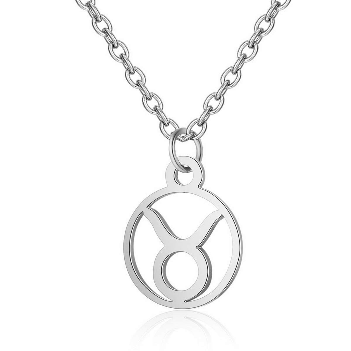 IDB Stainless Steel Astrology Constellation Zodiac Sign Pendant Necklace - Approx 1/2 Inch Pendant and 16" Chain