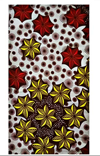 MAYNOWAX Coupon Pagne Tissu Wax Africain 100% coton 2 yards soit 180x120cm