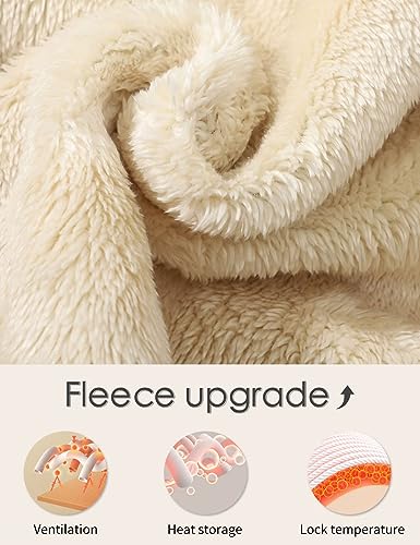 YKR Unisex Boys Girls Sherpa Fleece Lined Hoodie Zip Up Jacket Kids Winter Warm Outwear Sweatshirts4