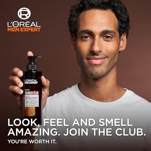 2. Bild von L'Oréal Men Expert XXL 3-in-1 Bartshampoo für Männer, Für Bart, Gesicht und Haar, Beruhigende Bartpflege für Männer gegen Schuppen mit Zedernholzöl, Barber Club, 1 x 400 ml 400 ml (1er Pack)