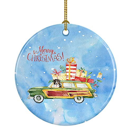 Merry Christmas Bernese Mountain Dog Ceramic Ornament #TOP29