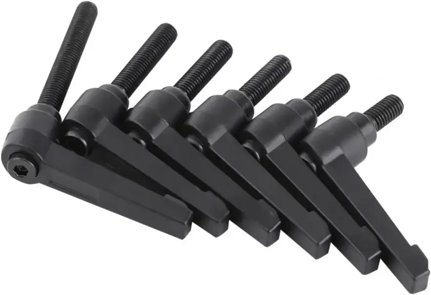 5-10Pcs M4 M5 M6 M8 M10*L Clamping Lever Machinery Adjustable Handle Locking External Male Thread Knob Hex Screws(32mm,M6 (10Pcs))
